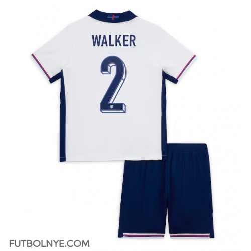 Camiseta Inglaterra Kyle Walker #2 Primera Equipación para niños Eurocopa 2024 manga corta (+ pantalones cortos)